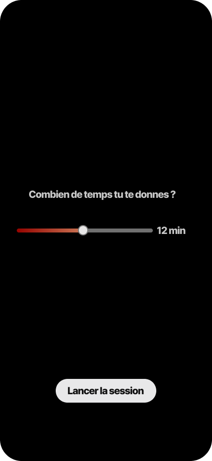 Écran du minuteur : combien de temps tu te donnes ?
